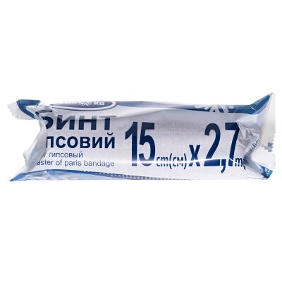 Бинт гіпсовий «Білосніжка» 15 см х 2,7 м