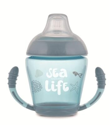 Кружка-непроливайка Canpol babies Sea Life з м'яким силіконовим носиком, сіра, 56/501_grey, 230 мл