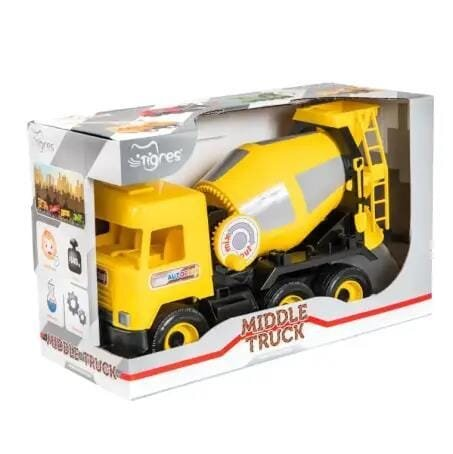 Іграшка для дітей Wader Бетонозмішувач Middle truck жовтий в коробці
