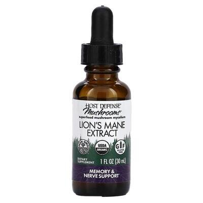 Гриб Їжовик гребінчастий Host Defense Mushrooms Lion's Mane Extract екстракт у краплях, 30 мл