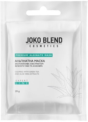 Маска для обличчя Joko Blend альгінатна заспокійлива з екстрактом зеленого чаю і алое вера, 20 г
