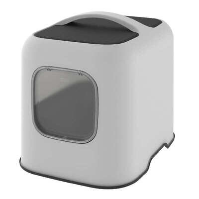 Туалет закритий Rotho MyPet Cat Toilet Biala ECO для котів з фільтром та совком у комплекті, колір білий