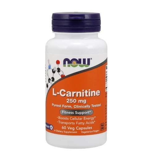 L-Карнітін NOW L-Carnitine 250 мг вег. капсули №60