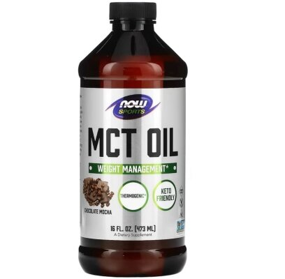 МСТ олія NOW Sports MCT Oil шоколадний мокко, 473 мл