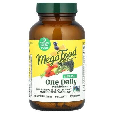 Мультивітаміни для чоловіків 55+ MegaFood Men Over 55 One Daily, 90 таблеток