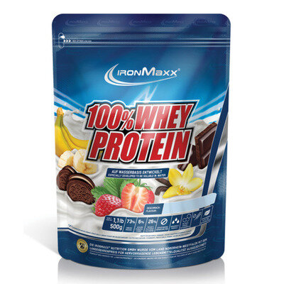 Протеїн IronMaxx 100% Whey Protein Латте маккіато, 500 г (пакет)