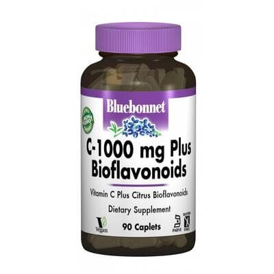 Вітамін С-1000 + Біофлавоноїди Bluebonnet Nutrition капсули №90
