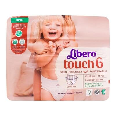 Підгузки-трусики Libero Touch Pants розмір 6, 13-20 кг, 28 шт