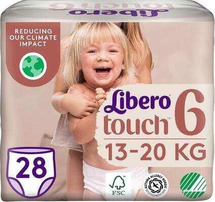 Підгузки-трусики Libero Touch Pants розмір 6, 13-20 кг, 28 шт