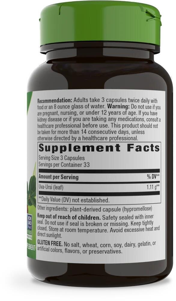 Мучниця Nature's Way Uva Ursi Leaves, 100 веганських капсул