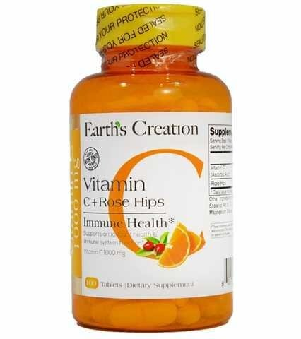 Вітамін С з шипшиною Earth's Creation Vitamin C with Rose Hips таблетки по 500 мг №100