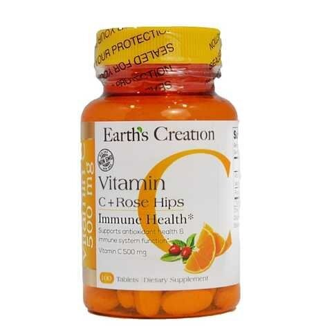 Вітамін С з шипшиною Earth's Creation Vitamin C with Rose Hips таблетки по 500 мг №100