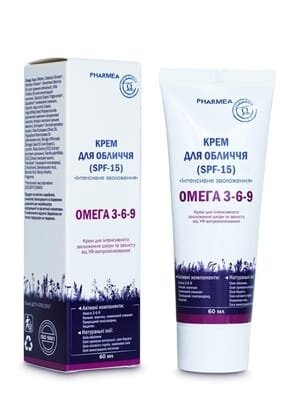Крем для обличчя Pharmea Омега 3-6-9 SPF15 Інтенсивне зволоження, 60 мл