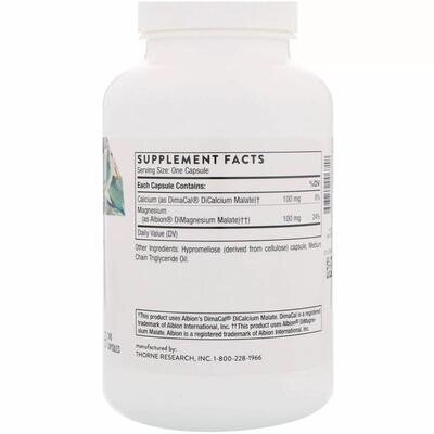 Кальцій та магній малат Thorne Research Calcium-Magnesium Malate, 240 капсул