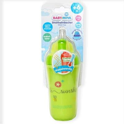 Термочашка Baby-Nova 34114-3 з трубочкою салатова, 250 мл