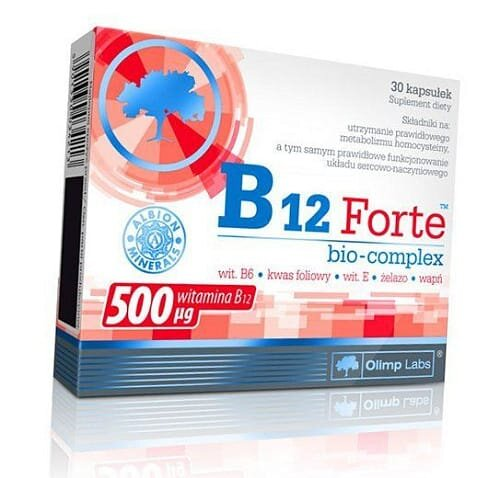 Вітамінний комплекс групи В з залізом Olimp B12 Forte, 30 капсул