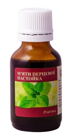 М'яти перцевої настойка по 25 мл у флак.