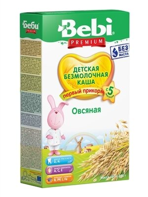 Каша безмолочна Bebi Premium Вівсяна, з 5 місяців, 200 г