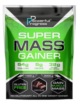 Гейнер Powerful Progress Super MASS шоколад, 1 кг