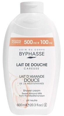 Крем-догляд для душу Byphasse Caresse Солодкий мигдаль, 600 мл