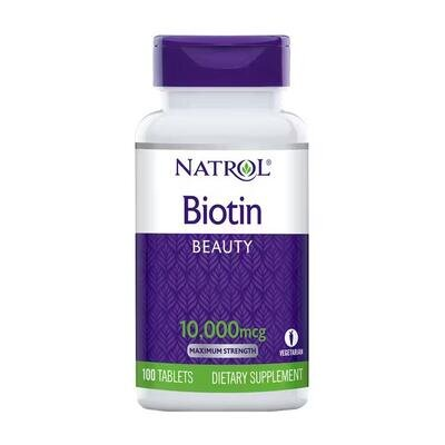 Біотин Natrol Biotin 10000 мкг, 100 таблеток