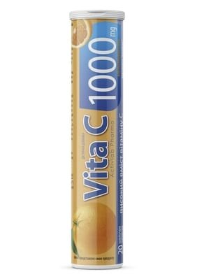 Віта C 1000 mg Activlab Vita C Апельсиновий смак, 20 шипучих таблеток