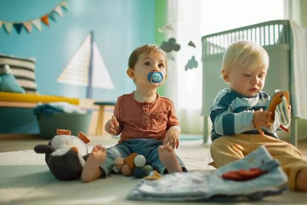 Пустушка силіконова Philips Avent Ultra Air I love SCF080/03 ортодонтична, 6-18 місяців, для хлопчиків, 2 шт