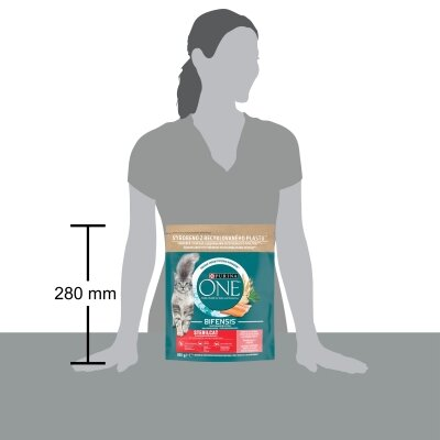 Корм сухий для кастрованих котів/стерилізованих кішок Purina One Sterilcat з лососем, 800 г