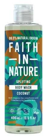 Гель для душу Faith In Nature натуральний з кокосом, 400 мл