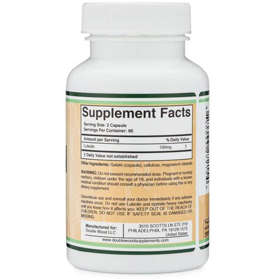 Лютеолін Double Wood Luteolin 100 мг, 120 капсул