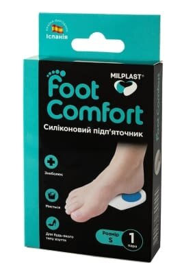 Підп'яточник силіконовий Milplast Foot Comfort розмір S, пара