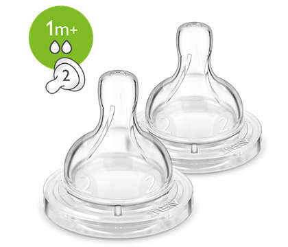 Соска силіконова Philips Avent Standart SCF632/27, 2 отвори, від 1 місяця, 2 шт