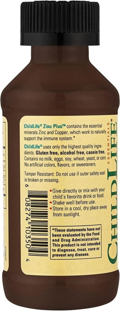 Цинк ChildLife Zinc Plus для дітей, 118 мл