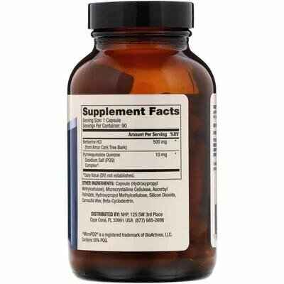 Берберін та MicroPQQ Dr. Mercola Berberine and MicroPQQ Advanced покращена формула, 90 капсул