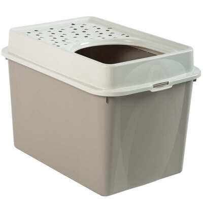 Туалет закритий Rotho MyPet Cat Toilet Berty ECO для котів з верхнім входом, колір капучино