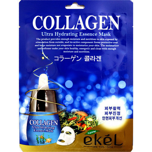 Маска тканинна для обличчя Ekel Collagen біоліфтинг колагенова, 25 мл