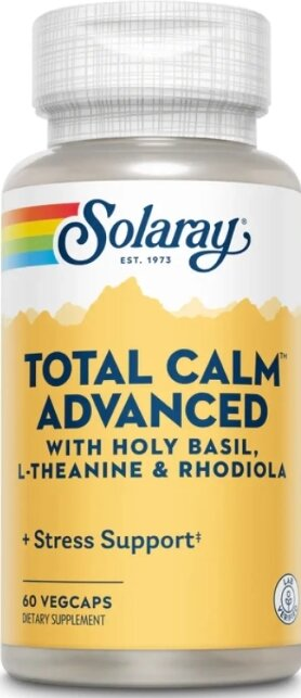 Комплекс для спокою Solaray Total Calm Advanced Mood, 60 веганських капсул