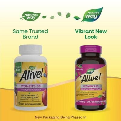 Мультивітаміни для жінок 50+ Nature's Way Alive! Womens 50+, 110 таблеток