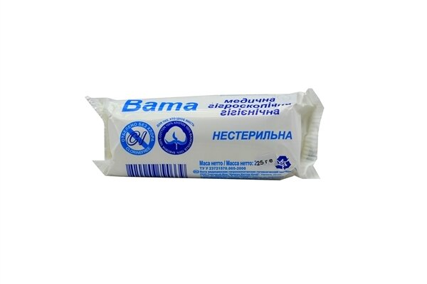 Вата нестерильна Кампус медична гігієнічна, ролик 25 г