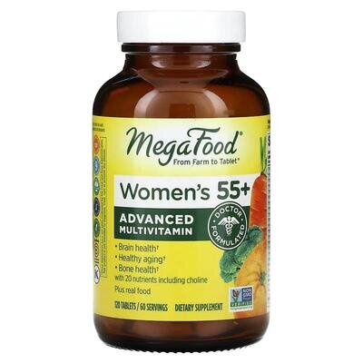 Мультивітаміни для жінок 55+ MegaFood Multi for Women 55+, 120 таблеток