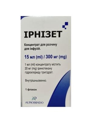 Ірнізет концентрат для р-ну д/інф. 20 мг/мл по 15 мл (300 мг) у флак.