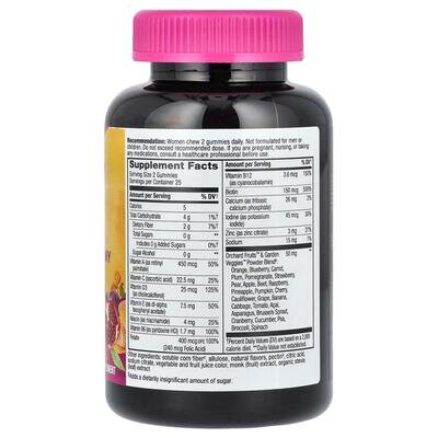 Мультивітаміни для жінок Nature's Way Alive! Womens Gummy Multivitamin без цукру, смак полуниці, 50 жувальних таблеток