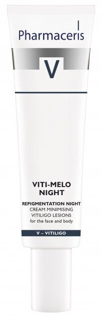 Крем для обличчя та тіла Pharmaceris Viti-Melo Night нічний репігментуючий для шкіри з вітіліго та депігментованими плямами, 40 мл