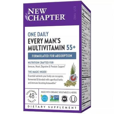 Мультівітаміни для чоловіків 55+ New Chapter Every Man's One Daily, 48 таблеток