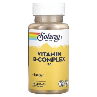 Вітаміни групи В Solaray Vitamin B-Complex 50, 100 вегетаріанських капсул