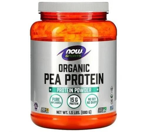 Гороховий протеїн Now Pea Protein без смаку, 680 г