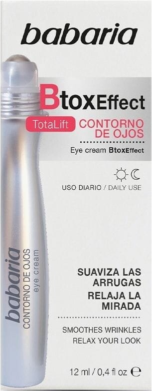 Крем для шкіри навколо очей Babaria BtoxEffect TotaLift з ефектом ботокса, ролик, 12 мл