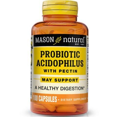 Пробіотик Ацидофілус Mason Natural Probiotic Acidophilus with Pectin, 100 капсул