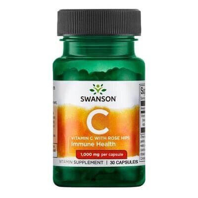 Вітамін С Swanson Vitamin C 1000 мг з шипшиною капсули №30
