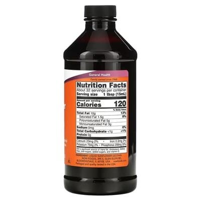Лецитин соняшниковий NOW Sunflower Lecithin рідкий, 473 мл